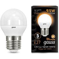 Лампа светодиодная Gauss 105102110 LED Globe E27 9.5W 3000K 150-265V