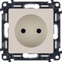 Механизм розетки 1-м СП Valena Life 16А IP20 250В 2P защ. шторки безвинт. клеммы с лицев. панелью сл. кость Leg 753516