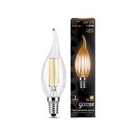 Лампа светодиодная Gauss 104801105 LED Filament Candle tailed E14 5W 2700K