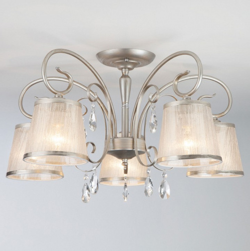 Потолочная люстра Eurosvet 60065 60065/5 серебро 82052