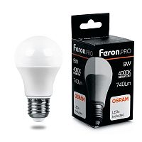 Лампа светодиодная Feron.PRO LB-1009 E27 9Вт 4000K 38027