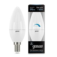 Светодиодная лампа Gauss 103101207-D LED Candle-dim E14 7W 4100К диммируемая