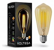 Лампа светодиодная Voltega 5526 Loft VG10-ST64Gwarm6W E27 6Вт 2800K