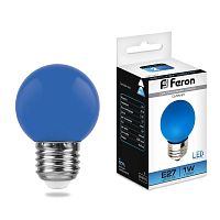 Лампа светодиодная Feron 25118 LB-37 E27 1Вт 230В синий цвет