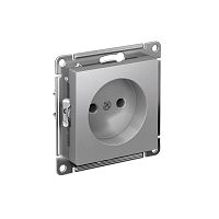 Розетка AtlasDesign 16А без заземл. без шторок быстрозажим. клем. механизм алюм. SE ATN000341S