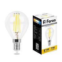 Лампа светодиодная FERON 25874 LB-52 E14 7Вт 2700K 230В Filament
