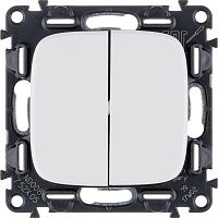 Механизм выключателя 2-кл. СП Valena Allure 10А IP20 250В с лиц. панелью безвинт. зажимы бел. Leg 752705