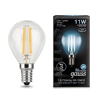 Светодиодная лампа GAUSS 105801211 Filament E14 11Вт 4100K 750Лм 150-265V