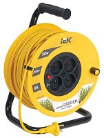 Удлинитель на катушке 4х30м без заземл. 6А IP20 УК30 "Garden" с термозащ. 2х0.75 IEK WKP23-06-04-30