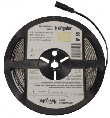 Светодиодная лента Navigator 71 405 NLS-3528G60-4.8-IP65-12V (цена за бухту 5м)
