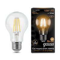 Лампа светодиодная Gauss 102802110 LED Filament A60 E27 10W 2700К