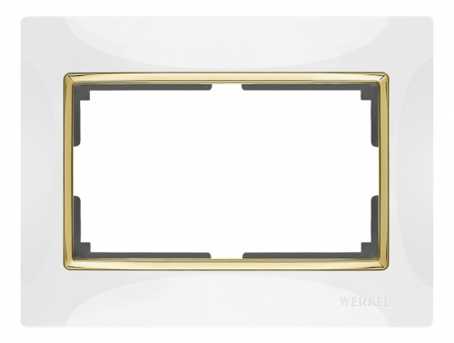 Рамка для двойной розетки WERKEL WL03-Frame-01-DBL-white Snabb a035260