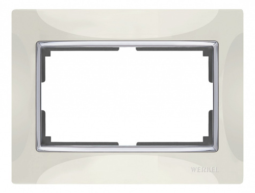 Рамка для двойной розетки WERKEL WL03-Frame-01-DBL-ivory Snabb a033482