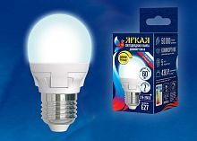 Лампа светодиодная Uniel Яркая Dim E27 7Вт 4000K LED-G45 7W/4000K/E27/FR/DIM PLP01WH картон