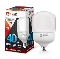 Лампа светодиодная LED-HP-PRO 40Вт 4000К нейтр. бел. E27 3800лм 230В с адаптером E40 IN HOME 4690612031095