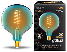 Лампа светодиодная Gauss 1013802105 Filament Flexible Sky Blue E27 5Вт 1800K G125