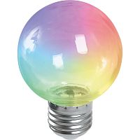 Лампа светодиодная Feron 38133 LB-371 прозрачный E27 3W RGB плавная смена цвета