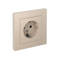 Розетка AtlasDesign 16А с заземл. со шторками в сборе песочн. SE ATN001244