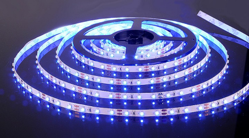 Лента светодиодная [5 м] Elektrostandard  3528/60 LED 4.8W IP20 [белая подложка] синий свет