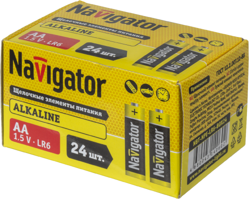 Элемент питания Navigator 14 060 NBT-NPE-LR6-BOX24 AA пальчиковая (цена за шт)