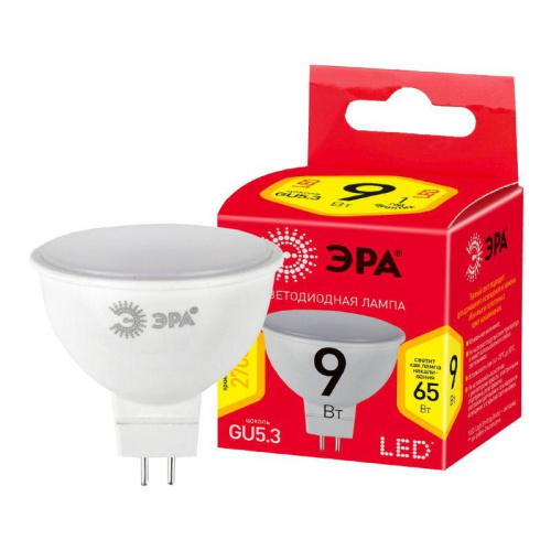 Лампа светодиодная RED LINE LED MR16-9W-827-GU5.3 R 9Вт софит тепл. бел. свет Эра Б0054239 фото 2