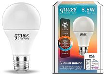 Лампа светодиодная Gauss Smart Home 1130112 E27 8.5W 2700-6500K A60  управление со смартфона