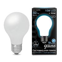 Светодиодная лампа Gauss 102202210 LED Filament A60 OPAL E27 10W 4100К грушевидная