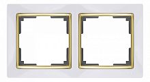 Рамка на 2 поста WERKEL WL03-Frame-02-white-GD Snabb a035253