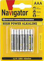 Элемент питания Navigator 94 751 NBT-NE-LR03-BP4 (цена за блистер)