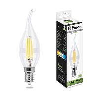 Лампа светодиодная FERON 25781 LB-67 E14 7Вт 4000K 230В Filament