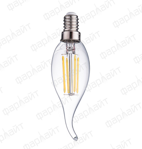 Лампа светодиодная нитевидная прозрачная свеча на ветру СW35 11Вт 4000К Е14 Фарлайт FAR000125