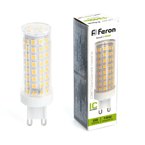 Лампа светодиодная Feron 38213 LB-437 G9 15W 4000K