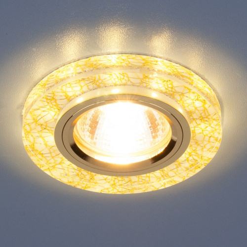 Встраиваемый светильник Elektrostandard  8371 MR16 WH/GD белый/золото