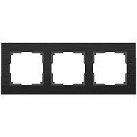 Рамка на 3 поста WERKEL WL11-Frame-03 (черный алюминий) a039118