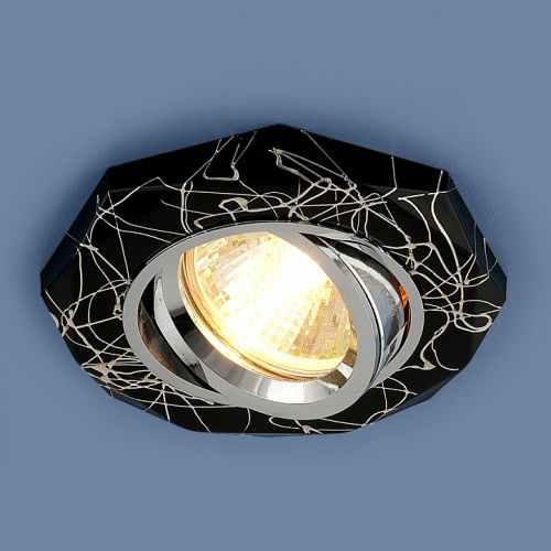 Встраиваемый светильник Elektrostandard  2040 MR16 BK/SL черный/серебро