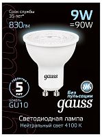 Лампа светодиодная Gauss 101506209 GU10 9W 4100K PAR16