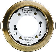 Светильник Navigator 71 283 NGX-R1-007-GX53 черненая бронза