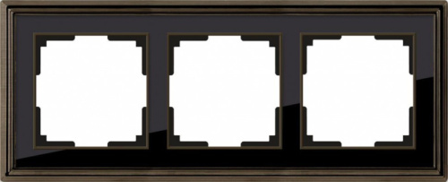 Рамка на 3 поста WERKEL WL17-Frame-03 (бронза/черный) a037689