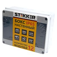 Бокс настенный STEKKER EBX50-1/12-65 12 модулей, пластик, IP65