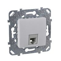 Механизм розетки телефонной 1-м СП Unica RJ11 4 контакт. бел. SchE MGU5.492.18ZD
