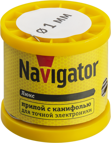 Припой Navigator 93 085 NEM-Pos02-61K-1-K200 (ПОС-61, катушка, 1 мм, 200 гр)
