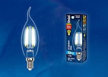 Лампа светодиодная Uniel  E14 13Вт 4000K LED-CW35-13W/4000K/E14/CL PLS02WH картон