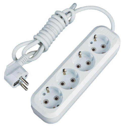 Удлинитель 4х2м с заземл. 16А IP20 "Эксперт" 3.5кВт ПВС 3х1 EKF UBA16-310-4-02