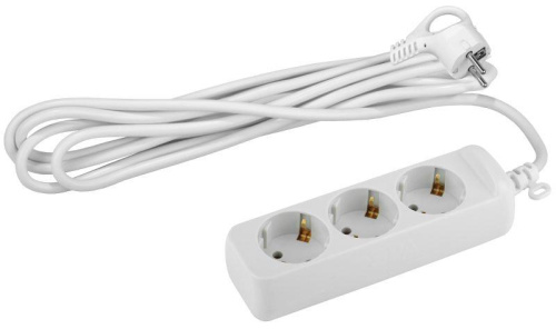 Удлинитель 3х1.5м с заземл. 10А IP20 ПВС 3х0.75 Эра Б0038575