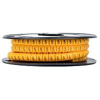 Маркер каб. 4.0кв.мм "5" (ЕС-2) (уп.500шт) EKF plc-KM-4-5