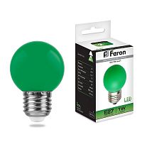 Лампа светодиодная Feron 25117 LB-37 E27 1Вт 230В зеленый цвет