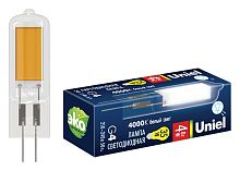 Лампа светодиодная Uniel  G4 6Вт 4000K LED-JC-220/6W/4000K/G4/CL GLZ08TR картон