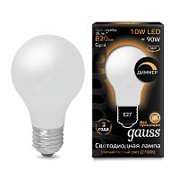 Лампа светодиодная Gauss 102202110-D Filament A60 OPAL E27 10W 2700К диммируемая