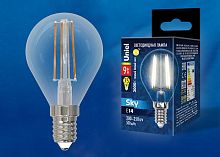 Лампа светодиодная Uniel  E14 9Вт 3000K LED-G45-9W/3000K/E14/CL PLS02WH картон